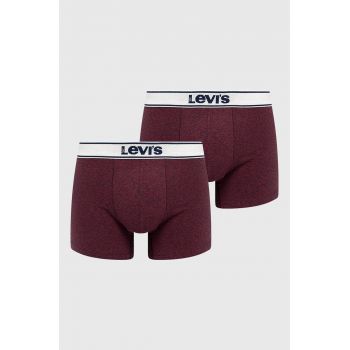 Levi's boxeri bărbați, culoarea maro 37149.0401-red de firma originali