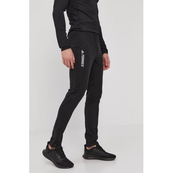 Adidas Performance Pantaloni FT9980 bărbați, culoarea negru, cu imprimeu