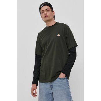 Dickies tricou bărbați, culoarea verde, material uni DK0A4XDBOGX-OLIVEGREEN