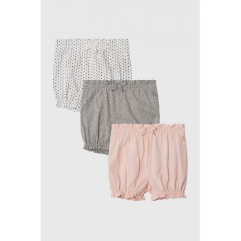 GAP Pantaloni scurți copii 50-86 cm (3-pack) neted, talie reglabila