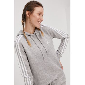 Adidas Bluză GM5592 femei, culoarea gri, material neted