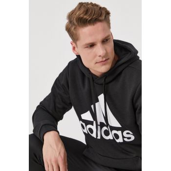 Adidas Bluză GK9220 bărbați, culoarea negru, cu imprimeu