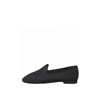 Pantofi loafer din plasa cu aspect impletit