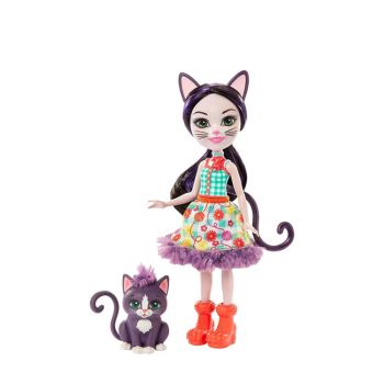 Enchantimals Doll And Animal Friend Ciesta Cat And Climber de firma originala