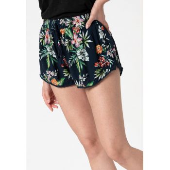 Pantaloni scurti cu imprimeu tropical