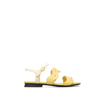 Sandale de piele cu detalii perforate Twins Sandale de piele cu detalii perforate Twins