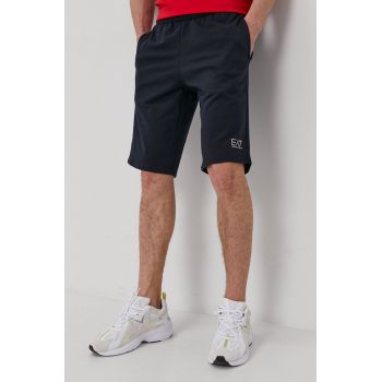 EA7 Emporio Armani Pantaloni scurți bărbați, culoarea albastru marin