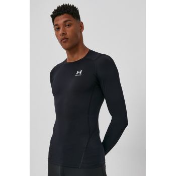 Under Armour mânecă lungă de antrenament culoarea negru, neted