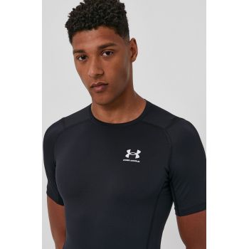 Under Armour tricou de antrenament 1361518 culoarea negru, neted 1361518-410