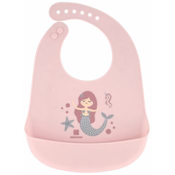 Baveta cu buzunar din silicon KikkaBoo Sea World Mermaid