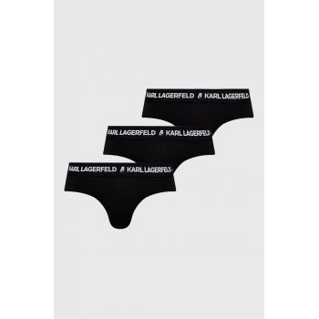 Karl Lagerfeld Slip (3-pack) bărbați, culoarea negru Karl Lagerfeld Slip (3-pack) bărbați, culoarea negru