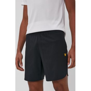 Lyle & Scott Pantaloni scurți bărbați, culoarea negru