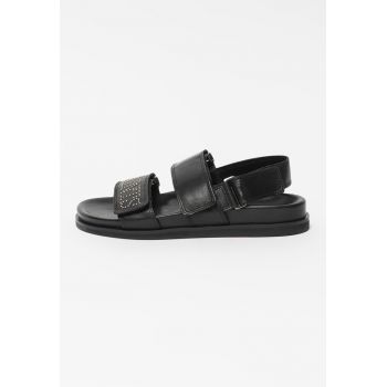 Sandale din piele cu inchidere velcro si nituri Eliza Sandale din piele cu inchidere velcro si nituri Eliza