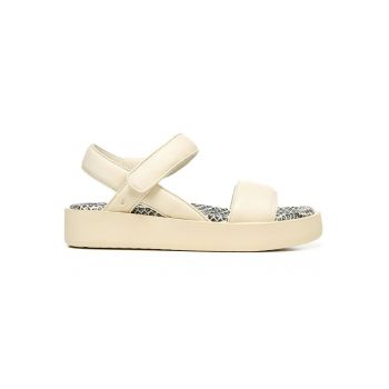 Sandale flatform de piele ecologica cu velcro Halden