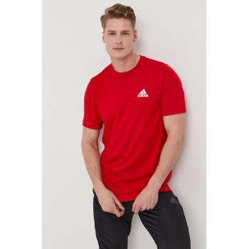 adidas tricou de antrenament GT5552 culoarea rosu, neted