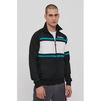 Diadora Bluză bărbați, culoarea negru, cu imprimeu