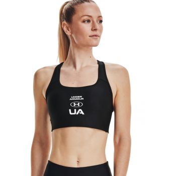 Sutien de compresie cu imprimeu logo pentru antrenament Crossback