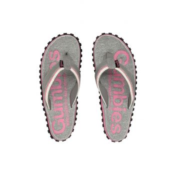 Gumbies Șlapi CAIRNS FLIP-FLOP femei, culoarea roz, cu toc plat