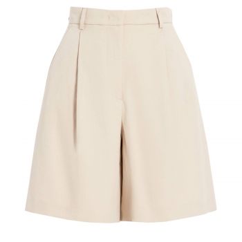Cotton and linen twill shorts 38