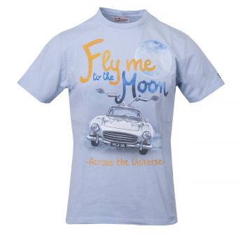 Jack Printed T-Shirt Fade Dyed Fly Moon L