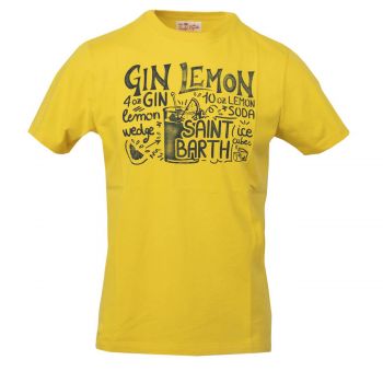 T-Shirt Men Cotton Classic Lemon Ingredients M
