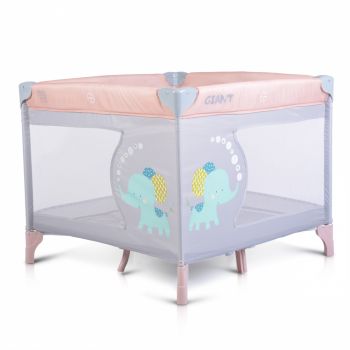 Tarc de joaca pliabil pentru copii 93x93 cm Giant Moni Giant Light Pink de firma original