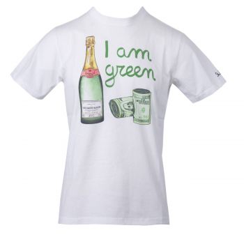 T-Shirt Men Cotton Classic Green Money L