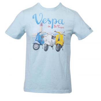 T-Shirt Men Cotton Classic Vespa Tropez L