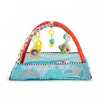 Salteluta de joaca 2 in 1 pentru copii cu jucarii si 18 bile Ecotoys CC9038 Salteluta de joaca 2 in 1 pentru copii cu jucarii si 18 bile Ecotoys CC9038
