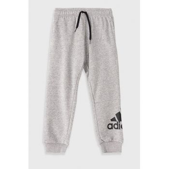 Adidas Pantaloni copii culoarea gri, cu imprimeu