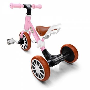 Bicicleta de echilibru 3 in 1 cu pedale pentru copii Ecotoys LC-V1322 Roz la reducere