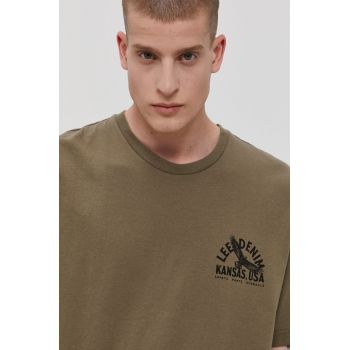 Lee Tricou bărbați, culoarea verde, cu imprimeu