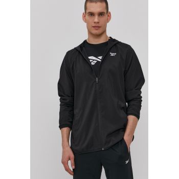 Reebok geaca sport FP9172 culoarea negru, de tranzitie de firma originala