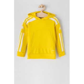 Adidas Performance Bluză copii GP6431 culoarea galben, material neted ieftin