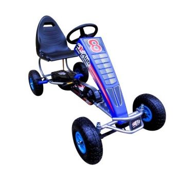 Kart cu pedale Gokart 4-10 ani roti gonflabile G5 R-Sport albastru ieftin