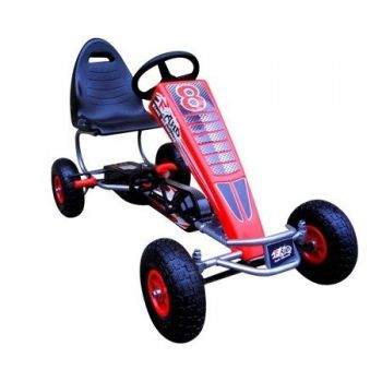 Kart cu pedale Gokart 4-10 ani roti gonflabile G5 R-Sport rosu de firma original
