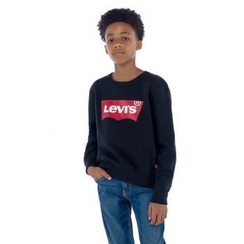 Levi's Bluză copii culoarea negru, cu imprimeu ieftin