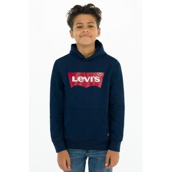 Levi's Bluză copii culoarea albastru marin, cu imprimeu ieftin