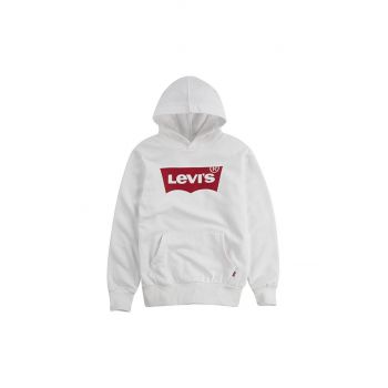 Levi's Bluză copii culoarea alb, cu imprimeu ieftin