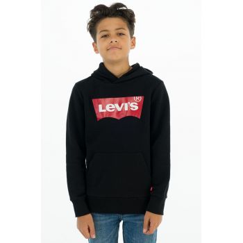 Levi's Bluză copii culoarea negru, cu imprimeu ieftin