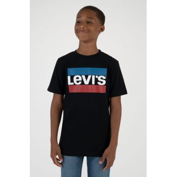 Levi's Tricou copii culoarea negru, cu imprimeu
