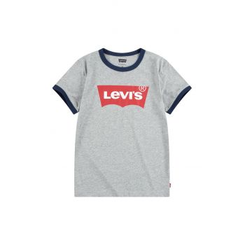 Levi's Tricou copii culoarea gri, cu imprimeu de firma original