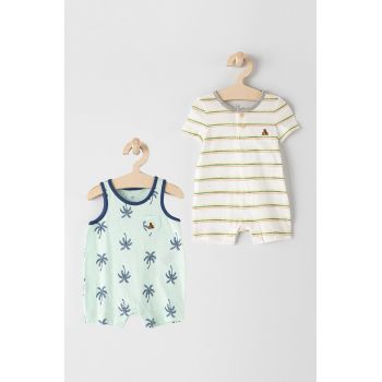 GAP Costum bebe 50-86 cm (2-pack) culoarea turcoaz