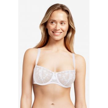 Chantelle Sutien culoarea alb, dantela, material neted de firma original