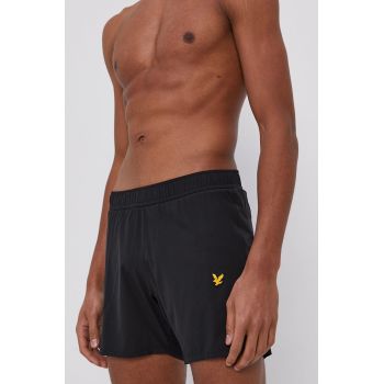 Lyle & Scott Pantaloni scurți bărbați, culoarea negru