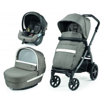 Carucior 3 in 1 Peg Perego Book, Lounge, 0 - 22 kg, City Grey, Gri Alb