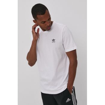 Adidas Originals Tricou GN3415 bărbați, culoarea alb, material neted