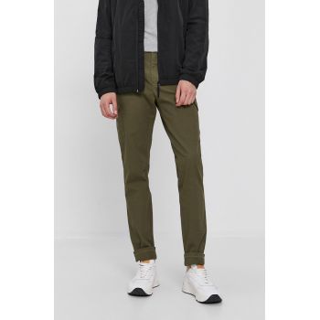 Sisley Pantaloni bărbați, culoarea verde, model drept de firma originali