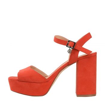 FAUX-SUEDE PLATFORM SANDALS 36