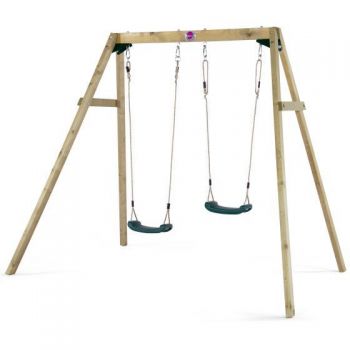 Leagan din lemn pentru 2 copii Double Swing Set Plum de firma original